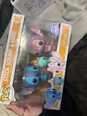 Funko Pop! Stitch, Scrump & Angel 3-Pack - Blue, Pink, Teal